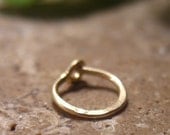 Tragus Hoop 14k Gold Filled Hammered SINGLE