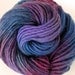 Hand Dyed Bulky Wool Alpaca Roving Yarn- Berry Pie