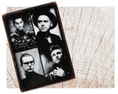 Handmade Copper Mirror / Pocket Mirror / Purse Mirror /  Depeche Mode Cure 80s Music band