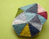 Geometric Triangles, The Wednesday Felt Brooch