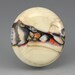 Reserved for R.....Range..... glass organic lampwork CABOCHON ivory and orange. neutrals Truewealth SRA