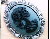Macabre Chic Necklace Burnt Silver n Black