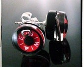Where Are You Going Compass Stud Earrings Red