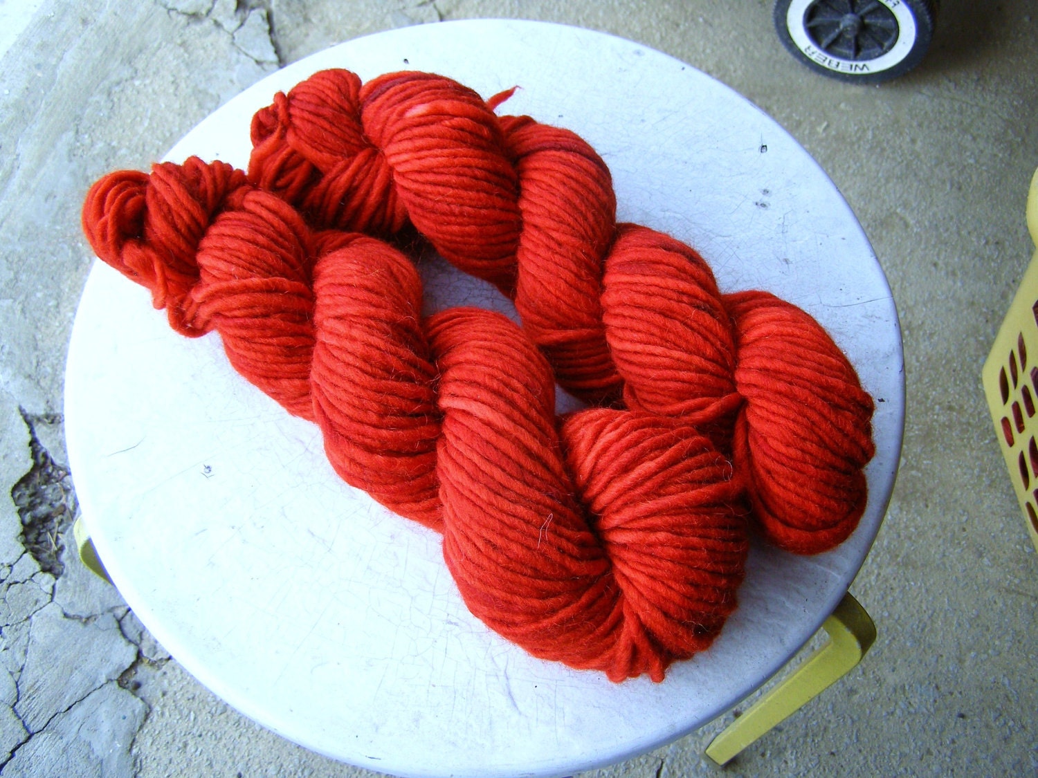 hand dyed lamb's pride bulky - red
