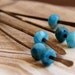 blue stones earrings - sleek modern metal earrings, blue agates oxidized sterling silver hammered earrings