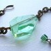 Chunky chain bracelet, Peridot green chunky stone chain bracelet, Peridot Green stone bracelet