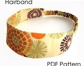 Hairband Sewing Pattern - Classic Hairband Headband PDF Pattern - INSTANT DOWNLOAD