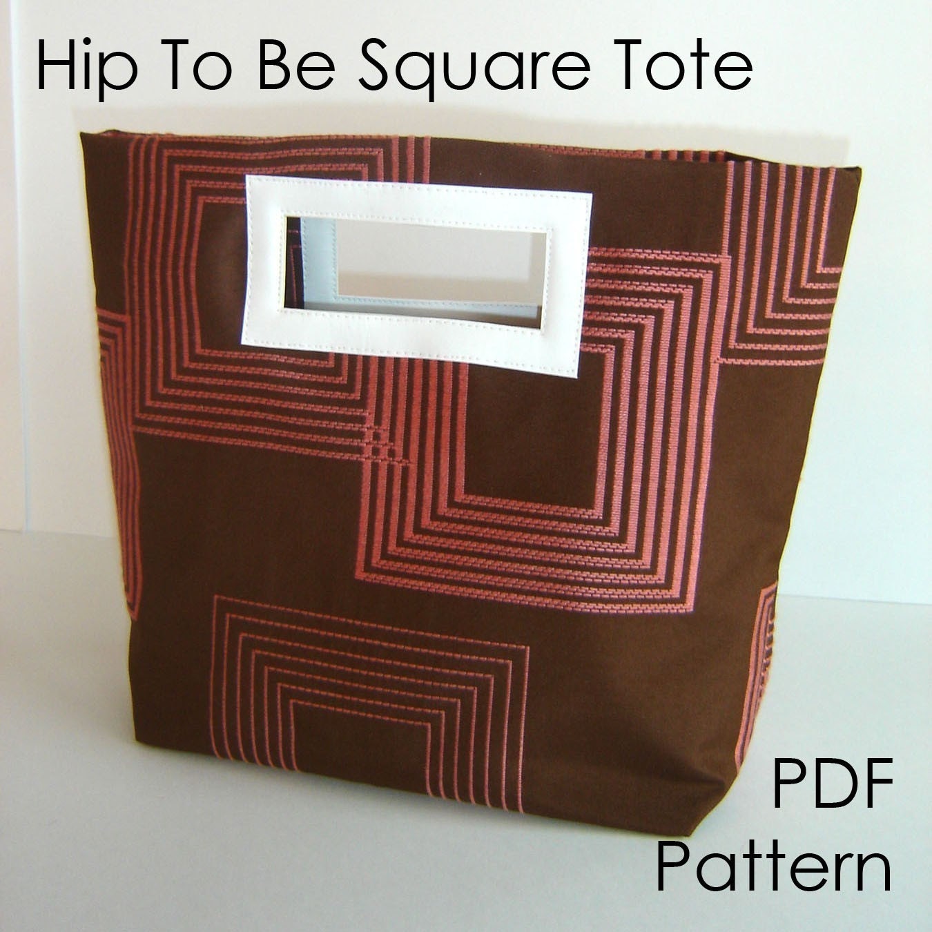 Tote Bag Sewing Pattern PDF - Handbag, Square Purse - INSTANT DOWNLOAD