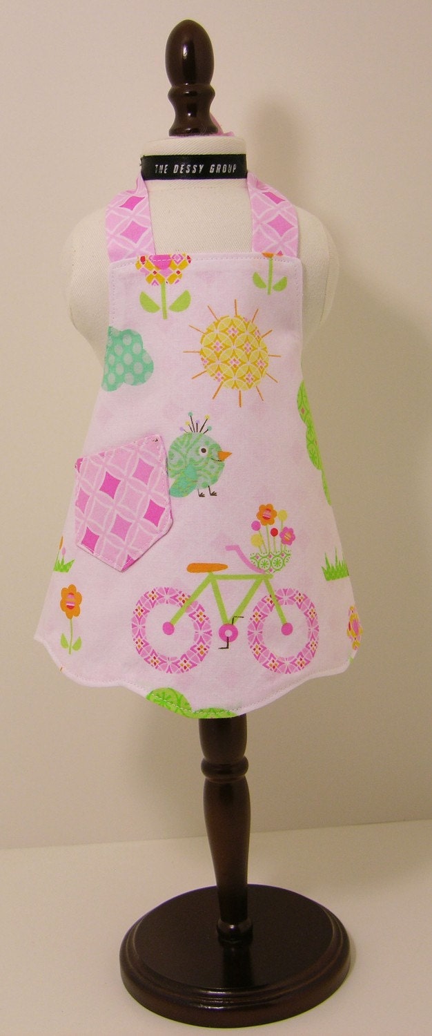 American Girl Apron and matching Girl's Apron- Tweet Tweet