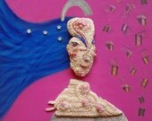 21st CENTURY ABBY - Beaded Abigail Adams surrealism portrait Quincy, MA
