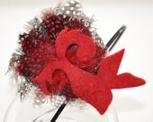 CRIMSON RED BIRD /// Feather Headband
