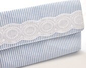SOMETHING BLUE and LACEY /// Seersucker Ava Clutch