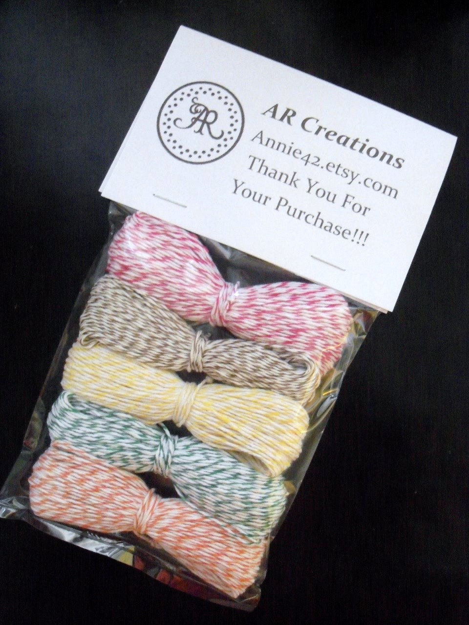 Bakers Twine 360 feet - Baby Sale - ALL 6 NEW COLORS - Paris Pink, Banana Yellow, Kraft Brown, Green, Turquoise Blue (Bleu de France)