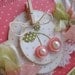 shabby chic cherries the SWEETEST MOMENTS are those spent with YOU stitched handmade card