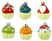 Mini Fancy Cupcake with metal hook, set of 6 pieces