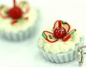 Polymer Clay Beads Miniature Foods Charm 2 pcs
