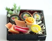 Miniature Foods Japanese Sushi Box Polymer Clay Supplies 12.5 USD now 7.9 USD