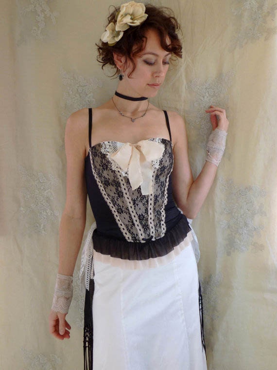 SALE Eudora Victorian Inspired Three Piece Dress Set... size Medium... Eco Friendly Recycled