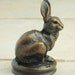 Tiny Penelope Rabbit Bronze Sculpture