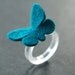 FELT BUTTERFLY RING -TEAL- Baby