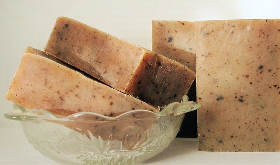 Rose Goat Milk Soap Handmade CP Soap with Rose Hip by lnhc2008