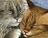 ACEO art print Cat 265 by Lucie Dumas