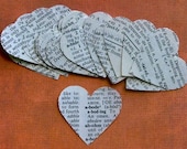 Paper Hearts Created From Vintage Dictionary Pages Valentine Confetti Crafts