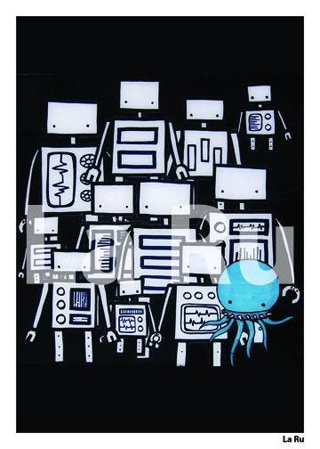 Robot Army 5x7 Print