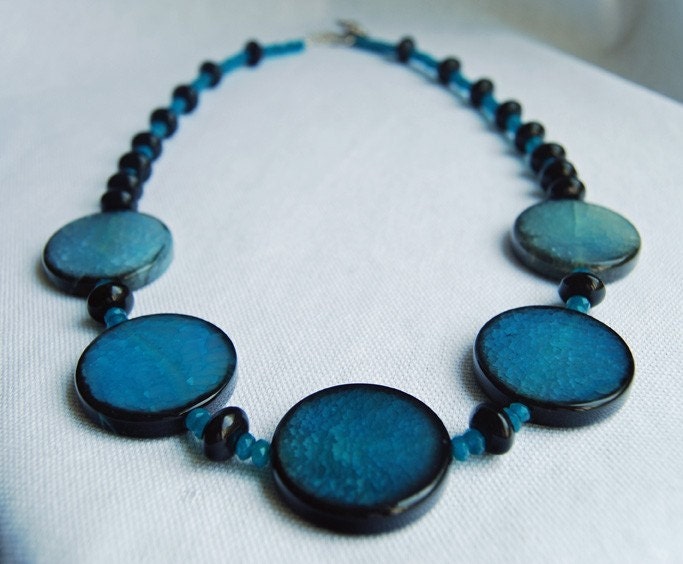 SALE Moonlight necklace by Josies's Beaded Jewelry