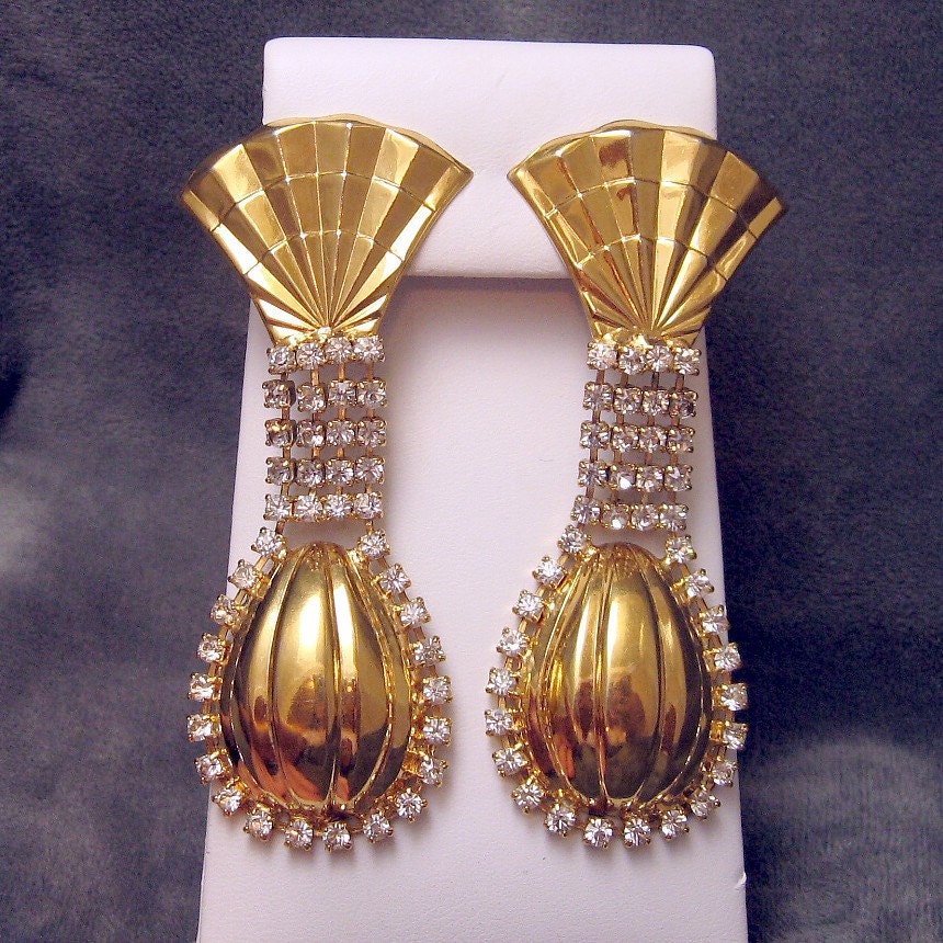 Long Rhinestone Earrings Kim E3972