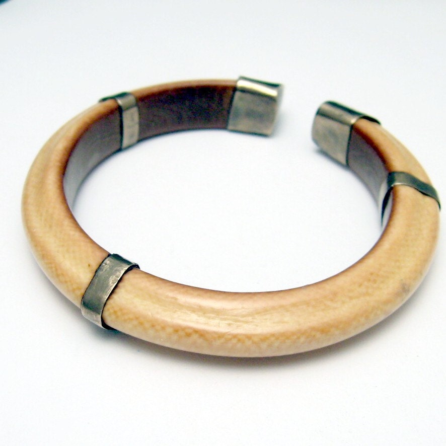 Antique Ivory Bangle Bracelet B3281 by PurpleDaisyJewelry on Etsy