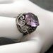 Vintage Sterling Ring Tall Purple R3514
