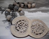 Hurricane Irene Series/And the Rain Came Down necklace - black, grey, silver