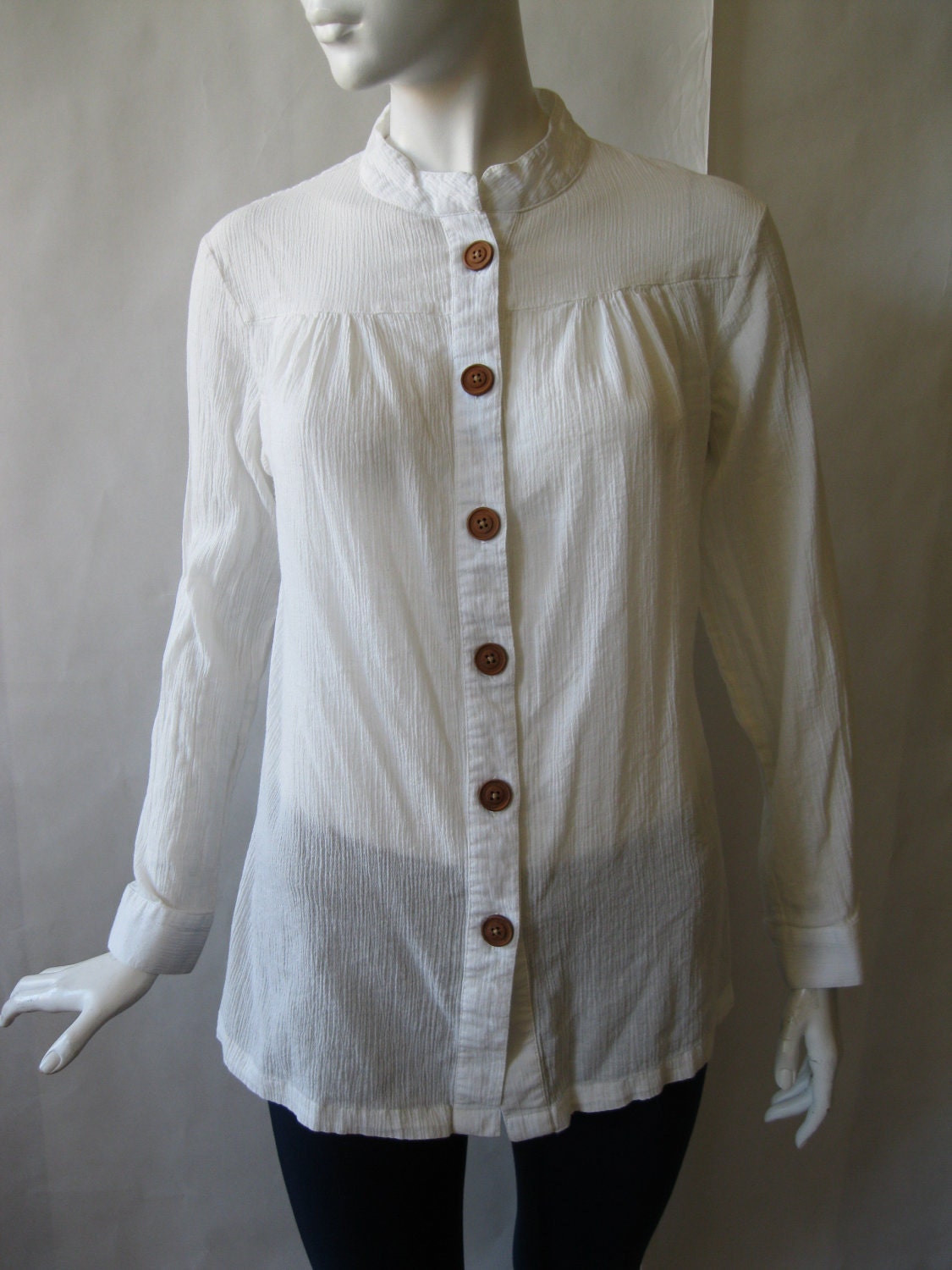 crinkle cotton blouse