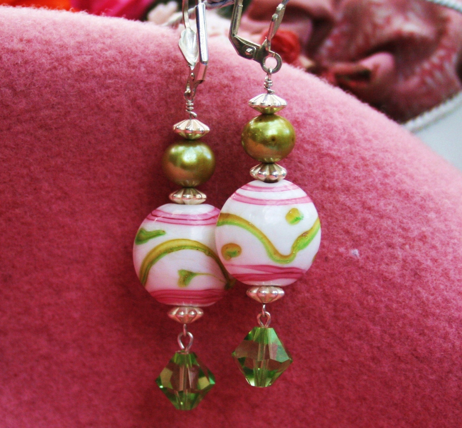 Big Beautiful Pearls in Pear Green