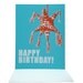 Happy Birthday Star Piñata-- Blank Turquoise Card