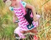 Limited - The Laura Chevron Peasant Dress - Available In Custom Sizes 6M/12M 18M/2T 3T/4T 5/6 7/8