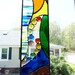 Beautiful Stained Glass Abstract Rainbow Panel
