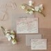 Watercolor Rustic Wedding Invitation, Vintage, Whimsical, Calligraphy invitation with jute twine and monogram tag-