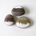 three handpainted beach pebbles // mountain range 3 // by natasha newton