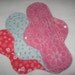 Cloth menstrual pads set of three 12" in assorted prints