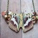 Moth Necklace Butterfly Pendant Autumn Wedding Neutral Warm Fall Colors Gift for Her