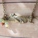 Grasshopper Necklace with Gemstones Summer Pendant