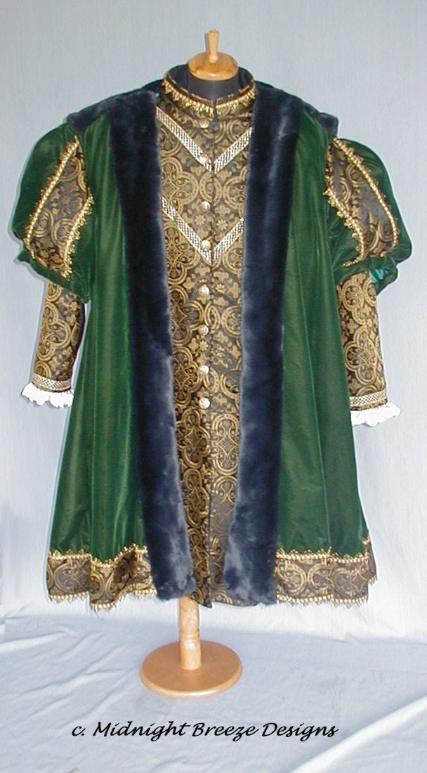 MADE To ORDER Mens Renaissance Tudor Henry by midnightbreezedesign
