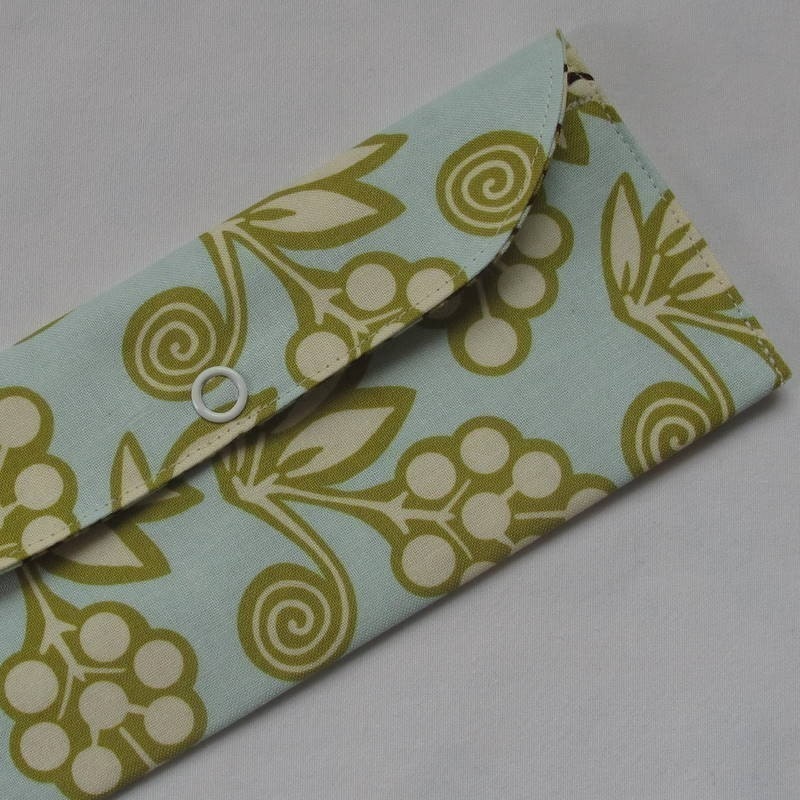 Clutch Wallet in Sandi Henderson Breeze Blossom Buds and Tortoise Plaid (see shop annc. for free shipping offer)