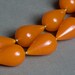 Amber Orange Necklace with Vintage Lucite and Brass under 100 - Koi