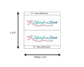 Customized woven labels - half fold - 600pcs of 3 COLORS combo