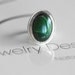 Mirror of the soul/ natural malachite and sterling silver Ring