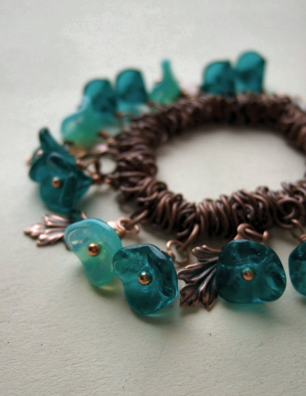 Sea Green - Bungee Charm Bracelet