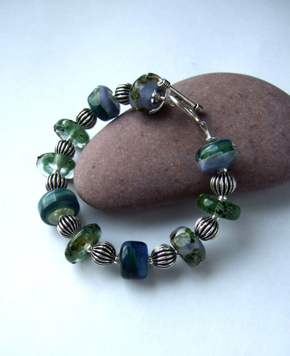 Mossy - Boro Glass Bracelet